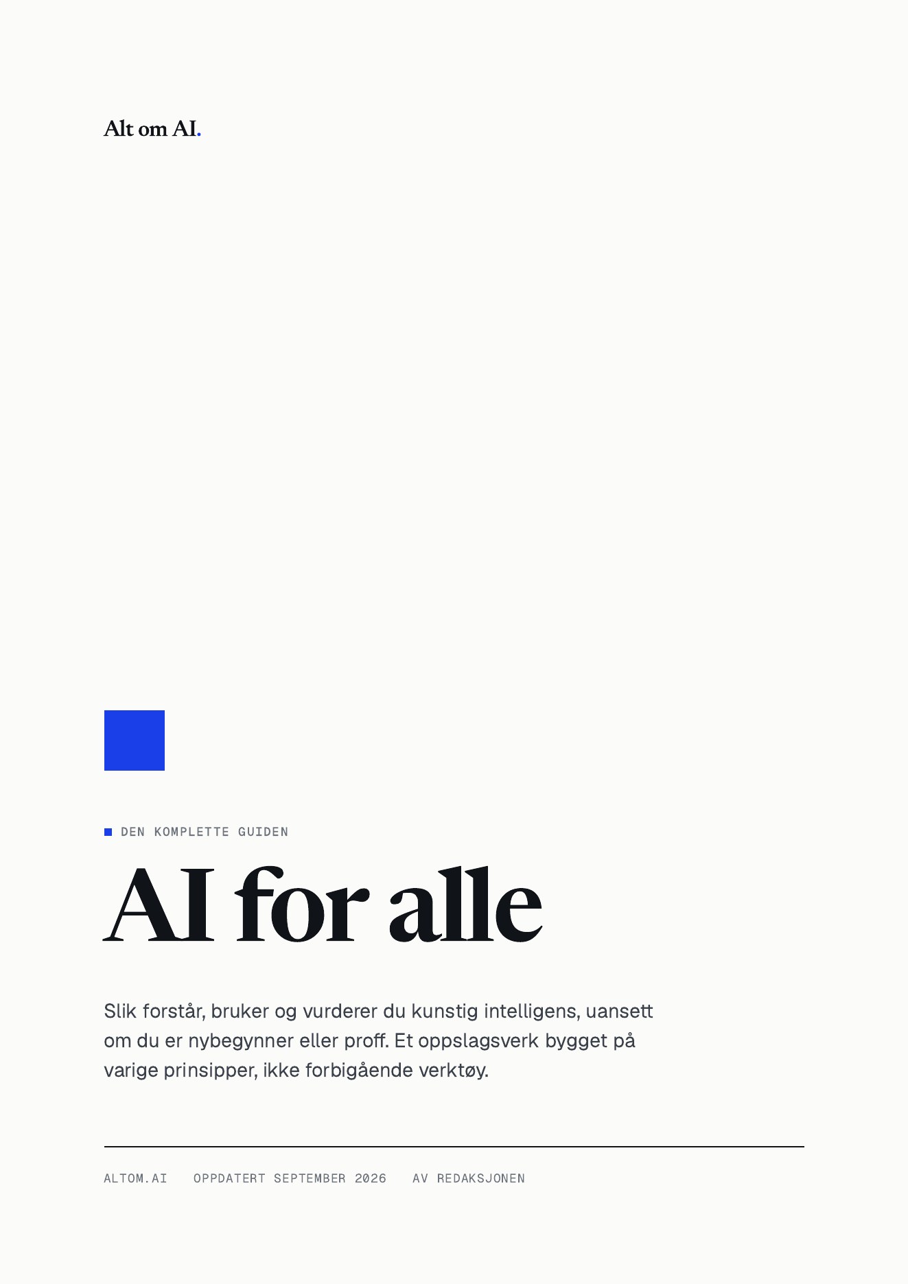 AI for alle, den komplette guiden
